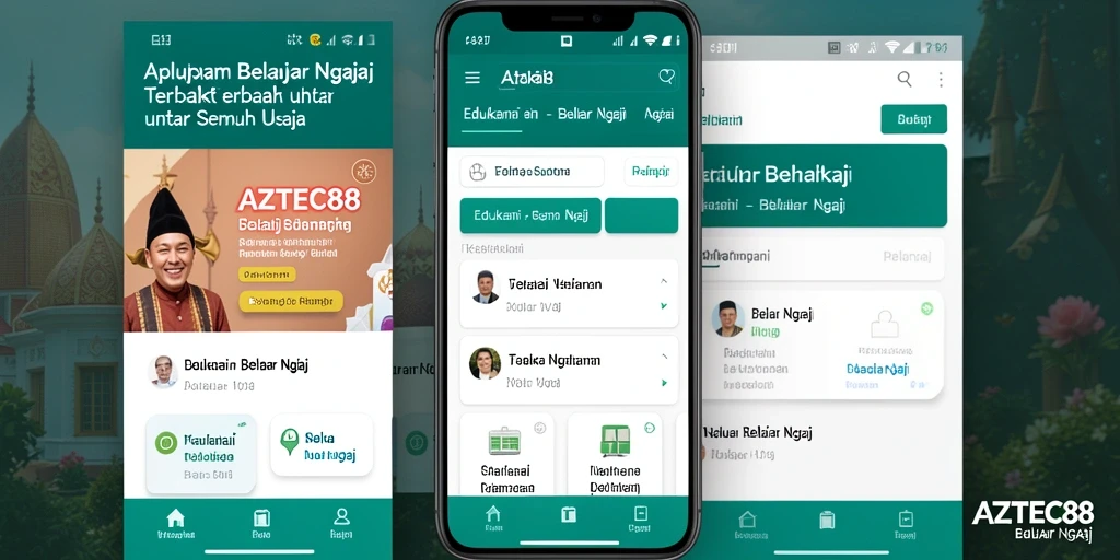 Antarmuka AZTEC88 yang menarik untuk belajar ngaji.
