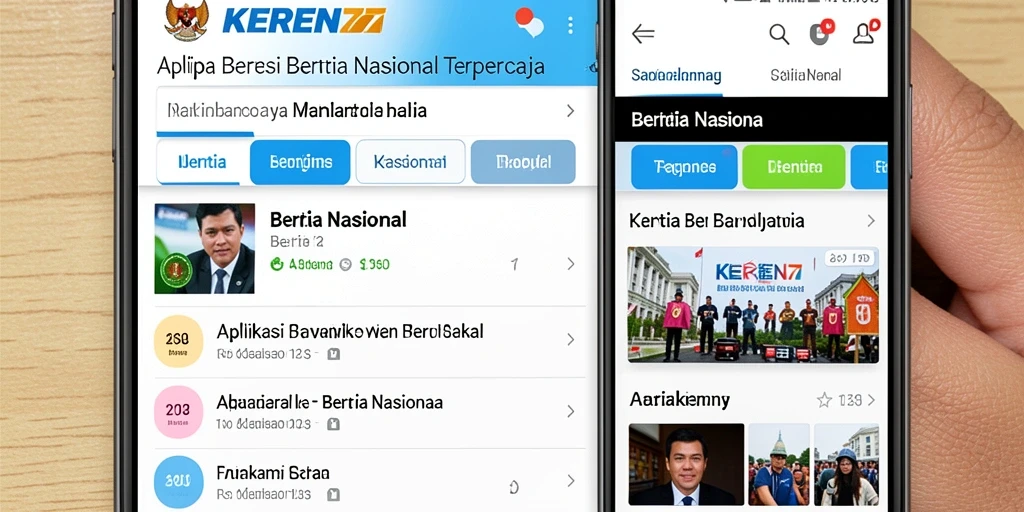 Antarmuka KEREN77 menampilkan berita nasional terbaru.