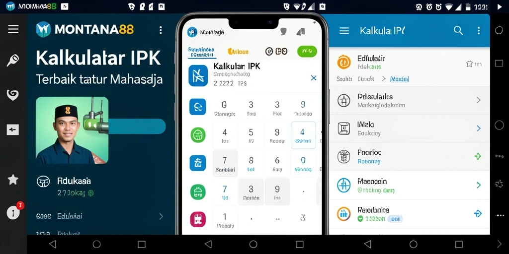 Tampilan antarmuka MONTANA88 dengan fitur Kalkulator IPK.