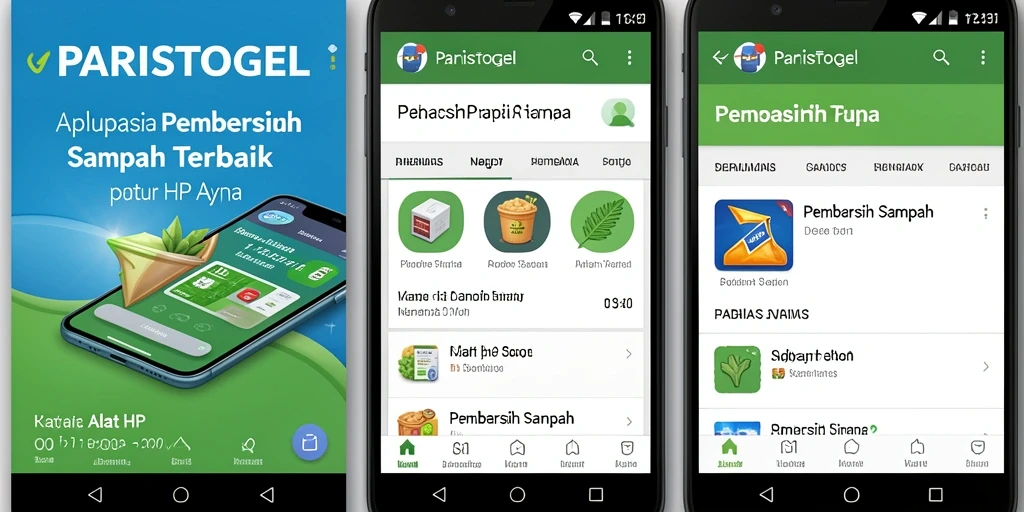 Tampilan antarmuka pengguna PARISTOGEL saat membersihkan sampah.