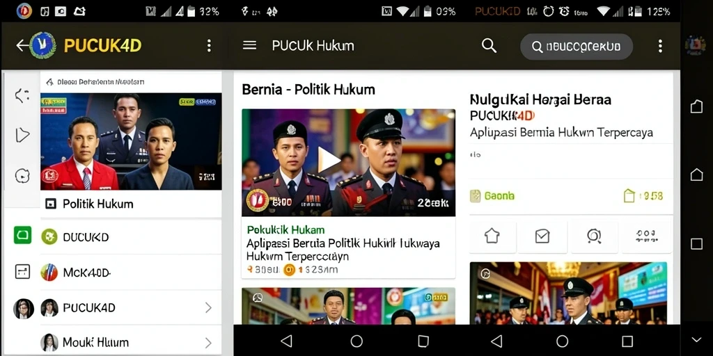 Tampilan antarmuka aplikasi PUCUK4D yang informatif dan mudah digunakan.