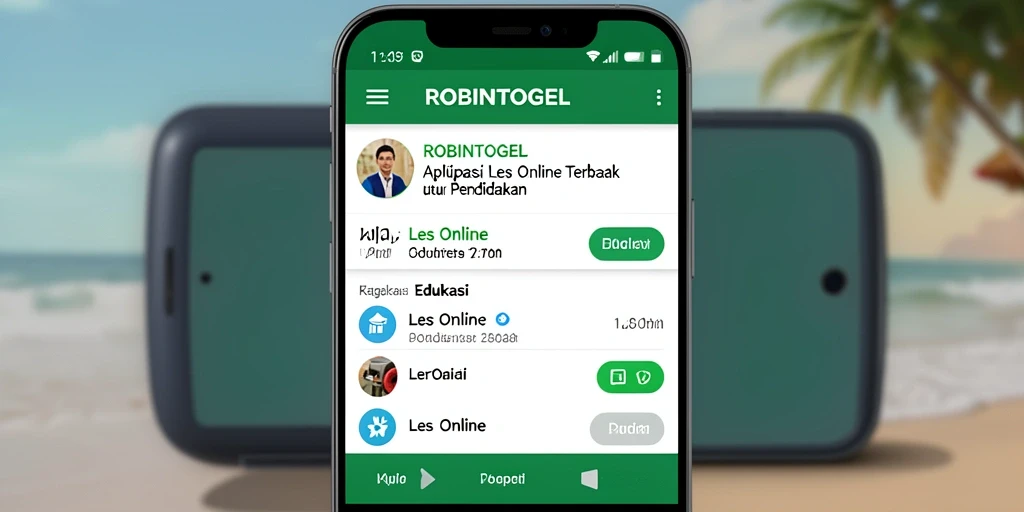 Tampilan antarmuka yang ramah pengguna dengan berbagai fitur Les Online.
