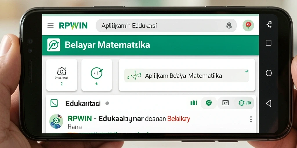 Antarmuka aplikasi Belajar Matematika RPWIN yang menarik dan interaktif.