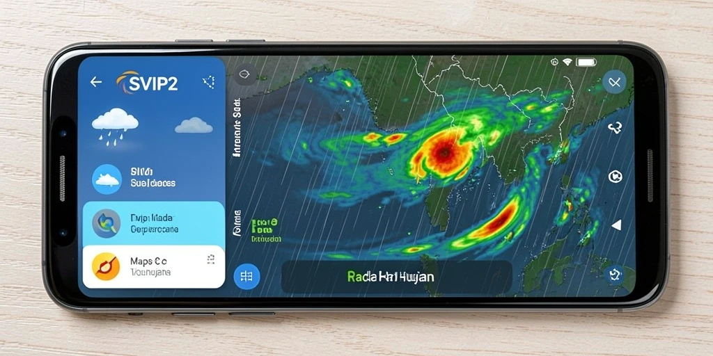Tampilan antarmuka SVIP2 yang menampilkan radar hujan secara langsung.