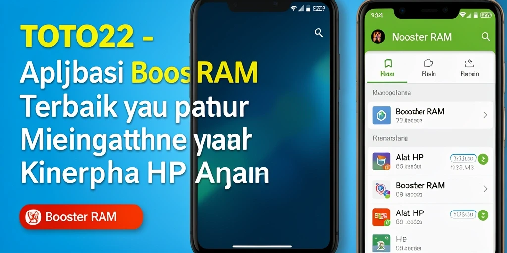 Antarmuka TOTO22 yang menampilkan fitur Booster RAM secara langsung.